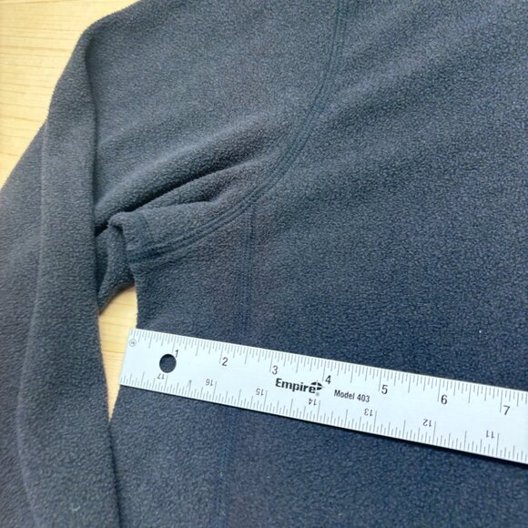 North Face Sweater Mens Medium Gray Fleece 1/4 Zip Pullover Lightweight Outdoors - Picture 3 of 10